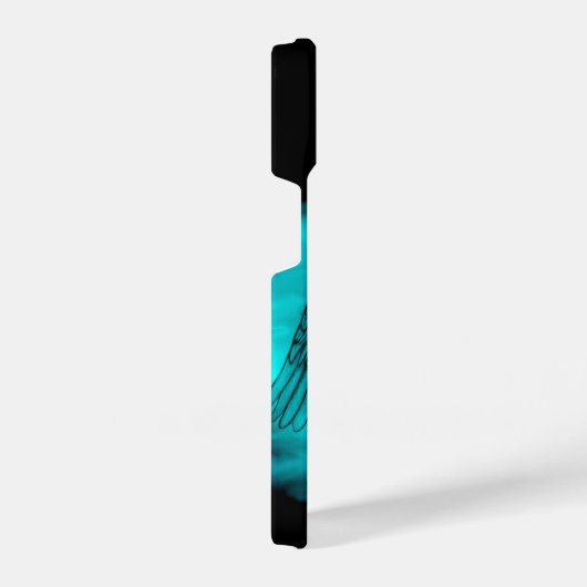 エンジェルエロスの愛の黒と緑のデザイン iPhoneケース (右側面)