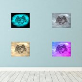 エンジェルエロスの愛、黒と緑のデザイン (ウッドフロア)