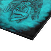 エンジェルエロスの愛、黒と緑のデザイン カッティングボード (角)