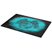 エンジェルエロスの愛、黒と緑のデザイン カッティングボード (角)