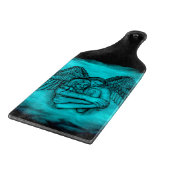 エンジェルエロスの愛、黒と緑のデザイン カッティングボード (角)