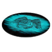 エンジェルエロスの愛、黒と緑のデザイン カッティングボード (角)