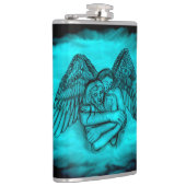 エンジェルエロスの愛、黒と緑のデザイン フラスク (右)