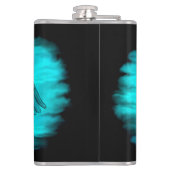 エンジェルエロスの愛、黒と緑のデザイン フラスク (裏面)