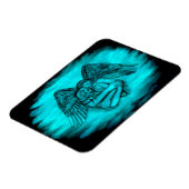 エンジェルエロスの愛、黒と緑のデザイン マグネット (左側)