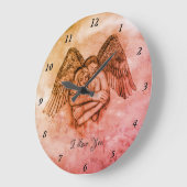 エンジェルエロスインラブ ラージ壁時計 (傾斜)