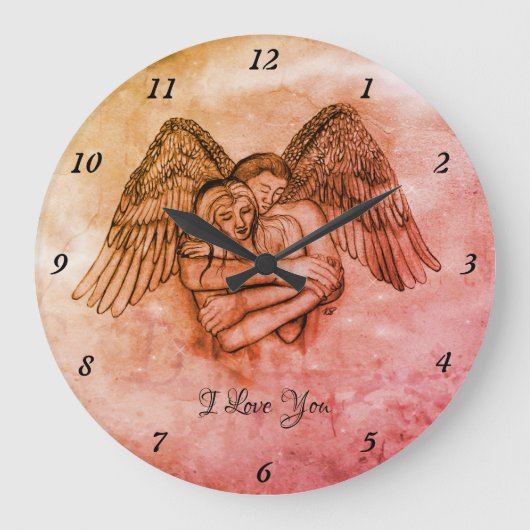 エンジェルエロスインラブ ラージ壁時計 (正面)