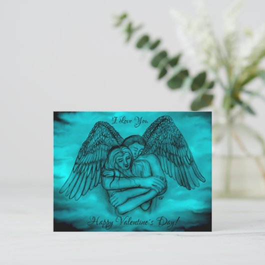 エンジェルエロス愛で、私はあなたを愛し、バレンタインデー ポストカード (スタンド正面)