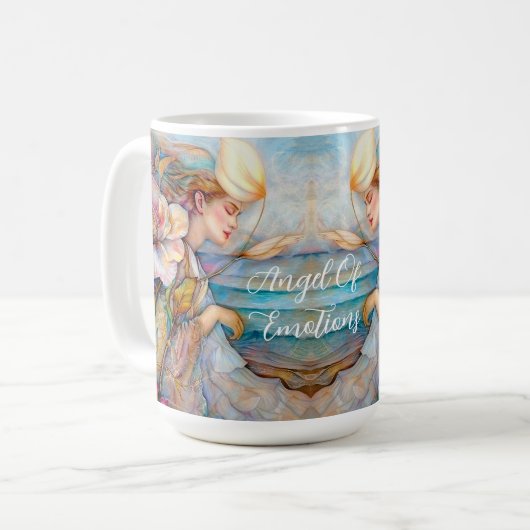 エンジェルオブエモーションターコイズマグ コーヒーマグカップ (正面左)
