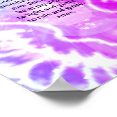 エンジェルオブゴッドピンクパープルウォーターカラーウィング祈りの言葉 ポスター (角)