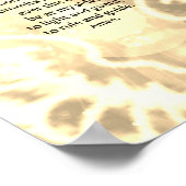 エンジェルオブゴッド祈りの言葉アンバーイエローウォーター色 ポスター (角)