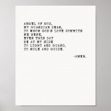 エンジェルオブゴッド祈りの言葉ポスター