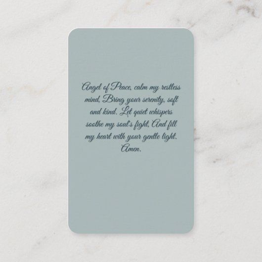 エンジェルオブピース祈りの言葉カード 名刺 (裏面)