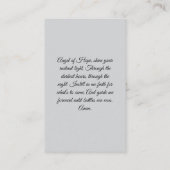 エンジェルオブホープカード祈りの言葉 名刺 (裏面)