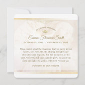 エンジェルオブライトスクエア悔やみや弔慰サンキューカード 招待状 (裏面)