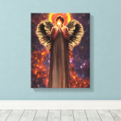 エンジェルオブラブアンドライトオリジナルアート キャンバスプリント (インサイチュ (ウッドフロア))