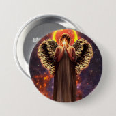 エンジェルオブラブアンドライトオリジナルファンタジーアート 缶バッジ (正面&裏面)