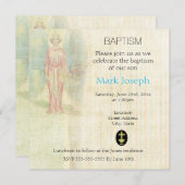 エンジェルオンアザヴィンテージテクスチャバプティスマル 招待状 (正面/裏面)