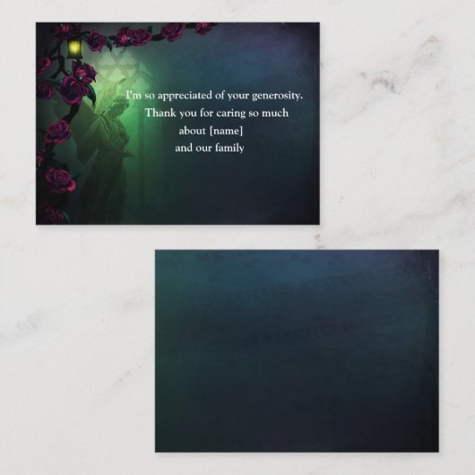 エンジェルオンウィンドウチャーチゴシックバラ ノートカード (正面/裏面)