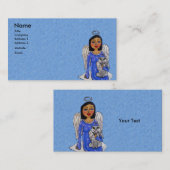 エンジェルオンクラウドホールディングエンジェルキャットライトブルー 名刺 (正面/裏面)