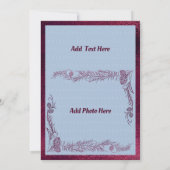 エンジェルオーナメントオンパインブランチフラットクリスマスカード 案内状 (裏面)