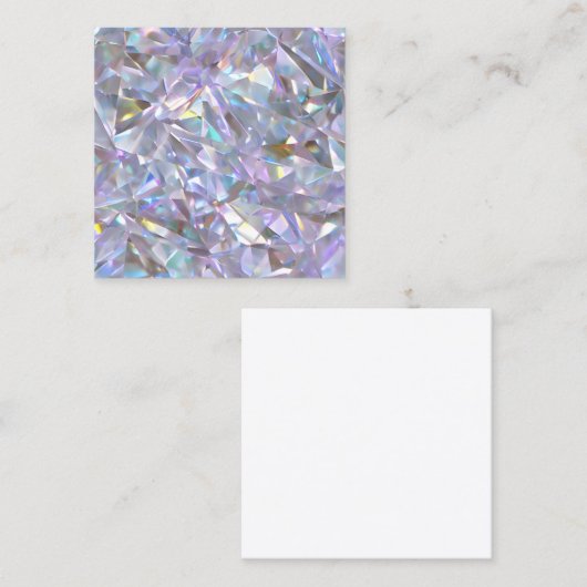 エンジェルオーラクォーツクリスタルダイアモンドジェムストーンプランナー スクエア名刺 (正面/裏面)
