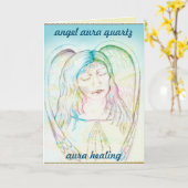 エンジェルオーラクォーツグリーティングカード カード (黄色い花)