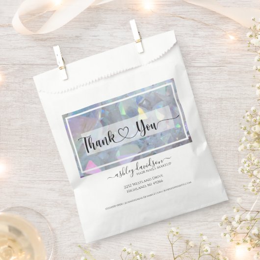 エンジェルオーラクォーツビジネスショッピング紙バッグ フェイバーバッグ (クリップ留めされた状態)