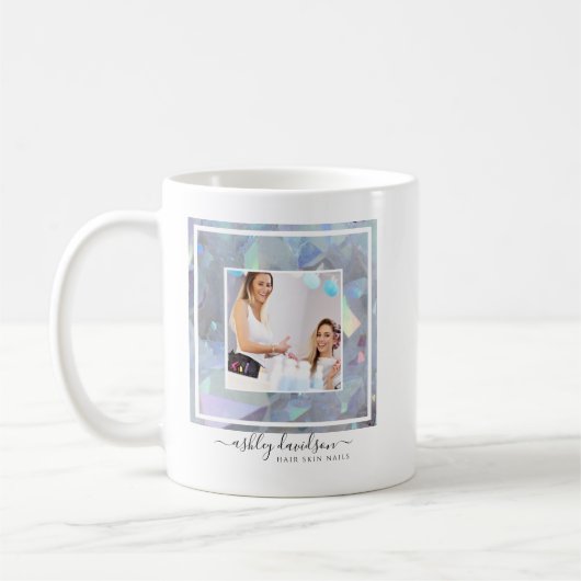 エンジェルオーラクォーツビジネスフォトコーヒーマグ コーヒーマグカップ (左)