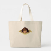 エンジェルカスタムトートバッグ付き初期の手描き星 ラージトートバッグ (裏面)