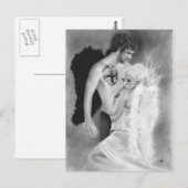 エンジェルカップル葉書 ポストカード (正面/裏面)