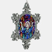 エンジェルカラフルオーナメント スノーフレークピューターオーナメント (左)