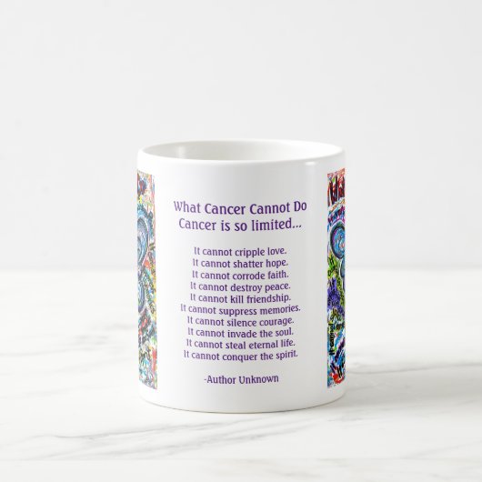 エンジェルカラフルガンはコーヒーマグを詩にできない コーヒーマグカップ (中央)