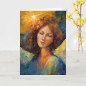 エンジェルカラフルグローすべての行事 カード (黄色い花)