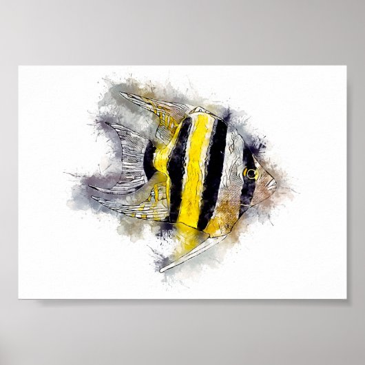 エンジェルカラフルフィッシュパーフェクト水族館ギフトアイディア ポスター (正面)