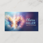 エンジェルカラフル白熱［赤熱］光を放つウイング 名刺 (正面)