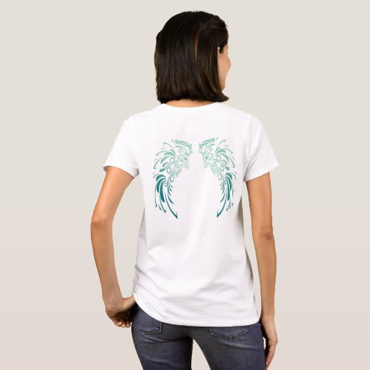 エンジェルカラフル・フェザー Tシャツ (裏面フル)