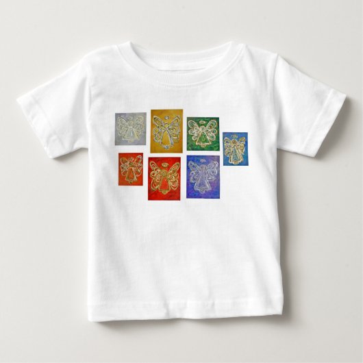 エンジェルカラーシリーズ絵画Tシャツ（両面） ベビーTシャツ (正面)