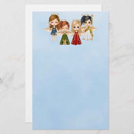 エンジェルカルテットひな形 便箋 (正面/裏面)