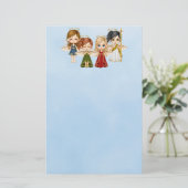 エンジェルカルテットひな形 便箋 (スタンド正面)