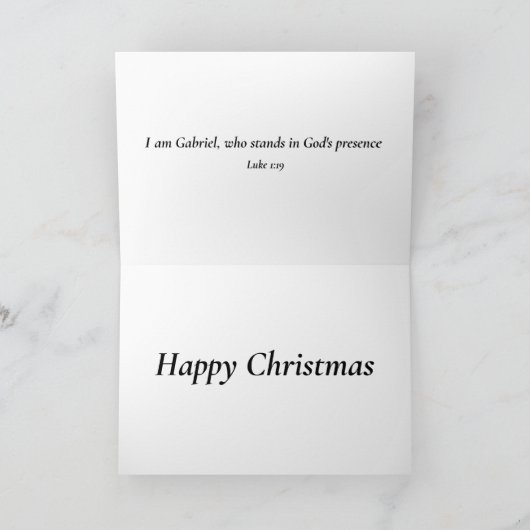 エンジェルガブリエルクリスマススケッチ シーズンカード (内部)