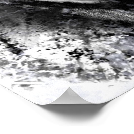 エンジェルガールのポスター – 白黒絵画の ポスター (角)