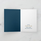 エンジェルガールブルードレープズヴィンテージクリスマスカード カード (内部)