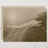 エンジェルガールヴィンテージセピアアンティークアートデカッパ (正面/裏面)