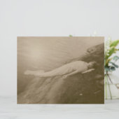 エンジェルガールヴィンテージセピアアンティークアートデカッパ (スタンド正面)