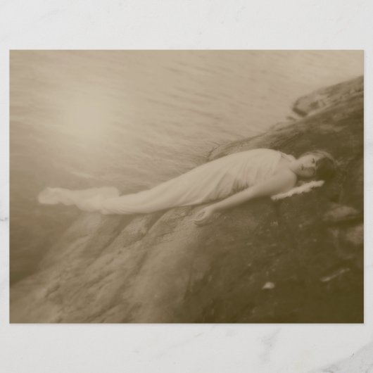 エンジェルガールヴィンテージセピアアンティークアートデカッパ (正面)