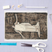 エンジェルガールヴィンテージセピアブラウンテグランジクスチャ 薄葉紙 (クラフト)