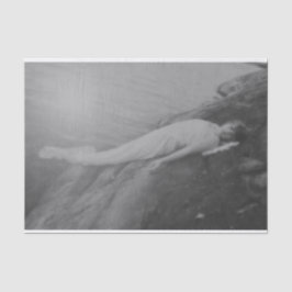 エンジェルガールヴィンテージブラックアンドホワイトアートデコパージュ 薄葉紙