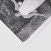 エンジェルガールヴィンテージ白黒テクスチャーグランジ 薄葉紙 (詳細)