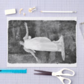 エンジェルガールヴィンテージ白黒テクスチャーグランジ 薄葉紙 (クラフト)